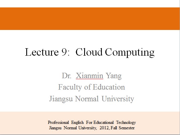 L9：Cloud Computing