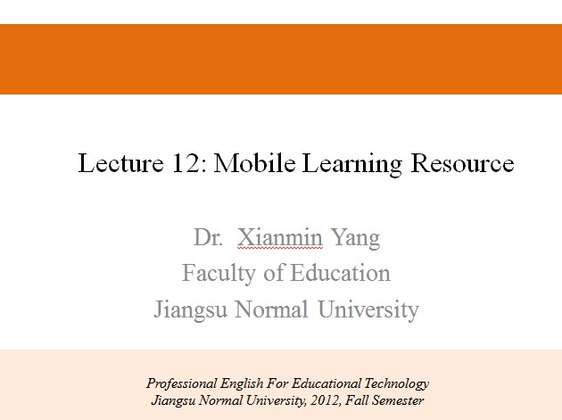 L12: Mobile Learning Resource